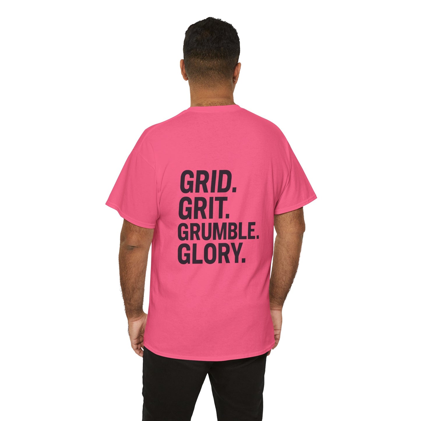 “Grid. Grit. Grumble. Glory.” Safety Colors Tee