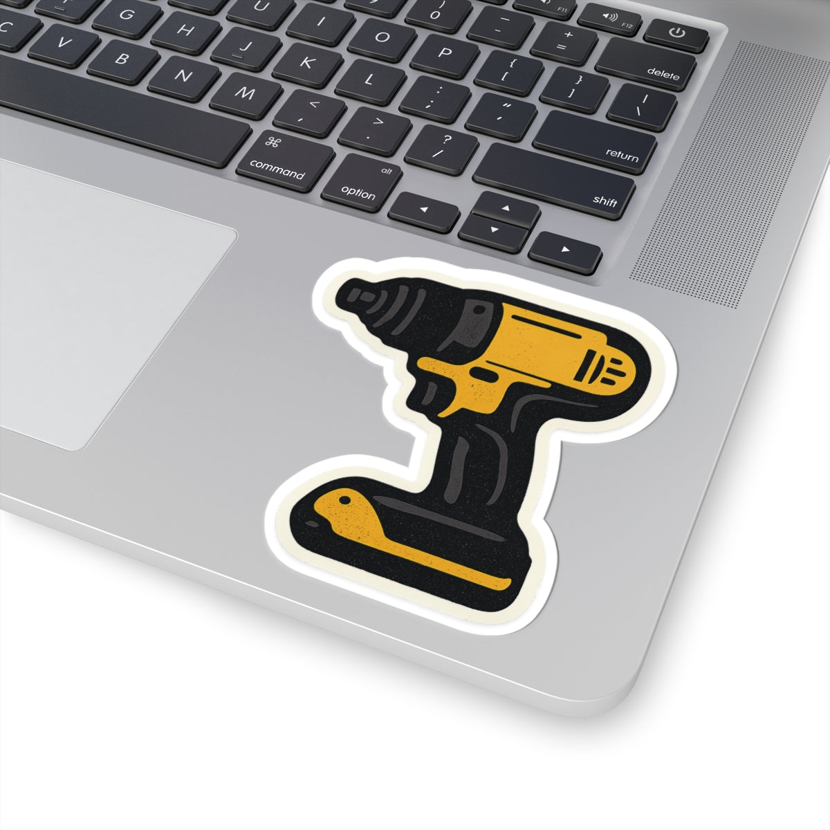 Yellow and Black impact driver kiss-cut sticker