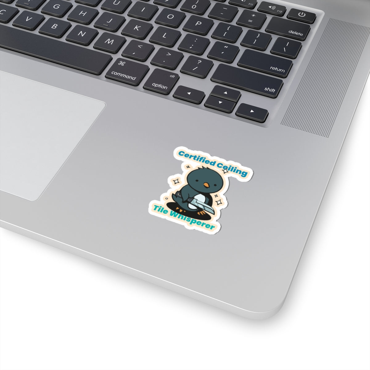 Penguin “Certified Ceiling Tile Whisperer” Kiss-Cut Sticker