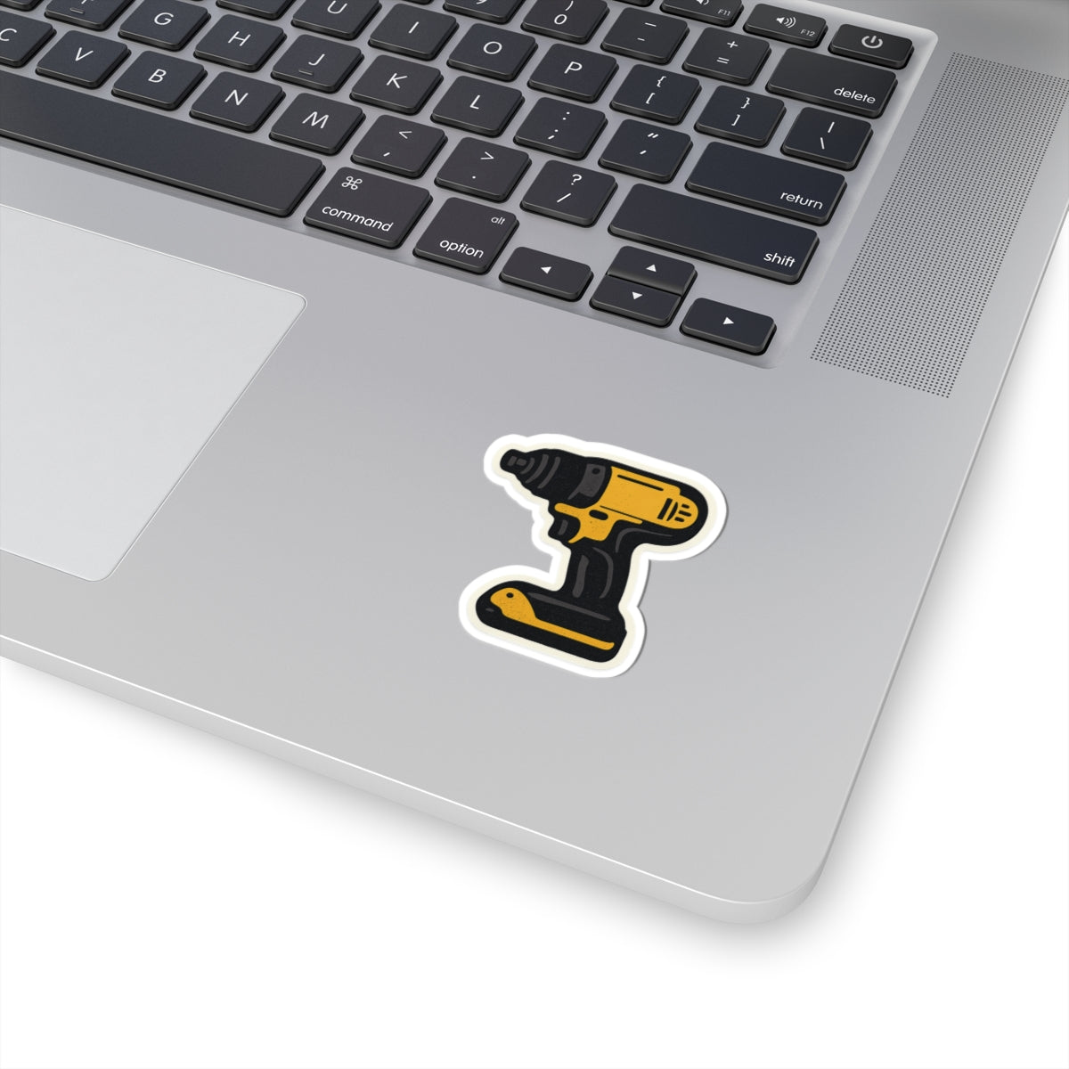 Yellow and Black impact driver kiss-cut sticker
