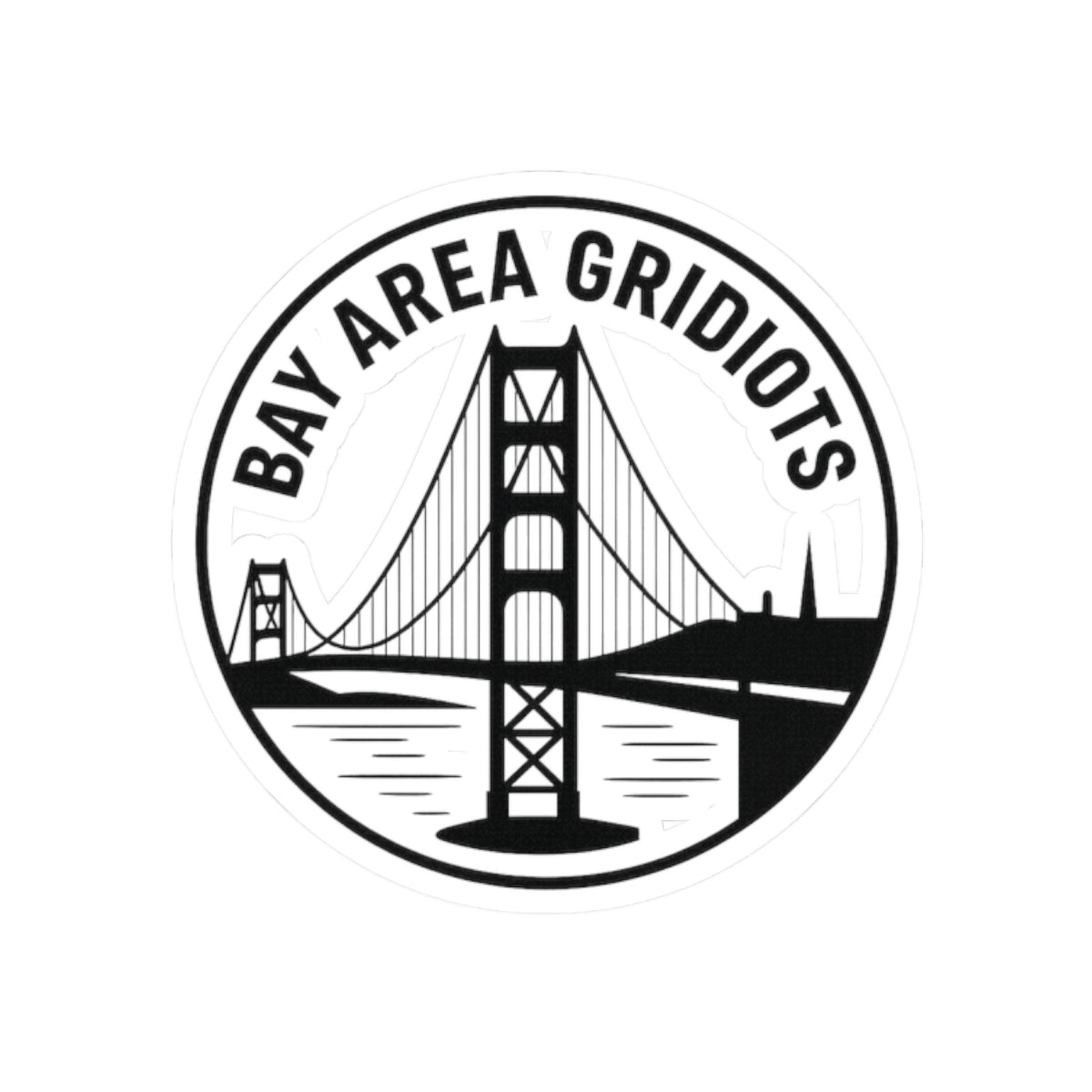 “Bay Area Gridiots” Sticker - Golden Gate Bridge  Kiss-Cut Sticker
