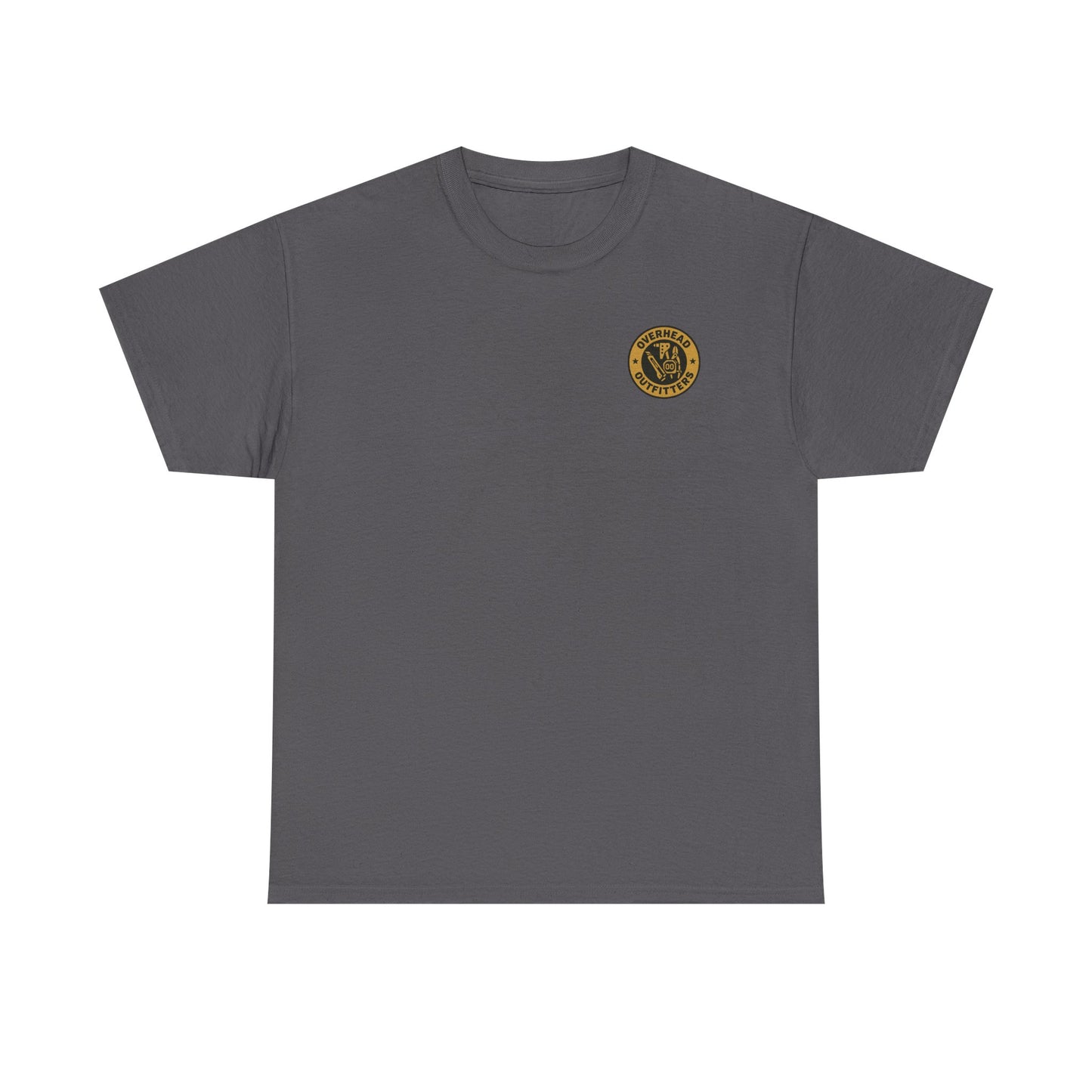 “Ceiling Slayer Unit” military inspired shirt with tbar cross and skull