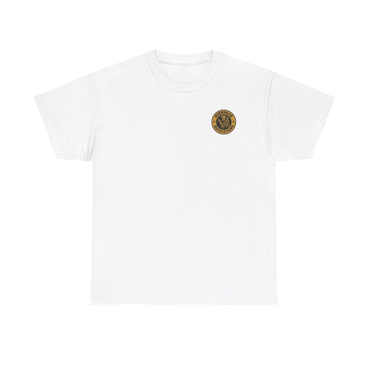 “Ceiling Slayer Unit” military inspired shirt with tbar cross and skull