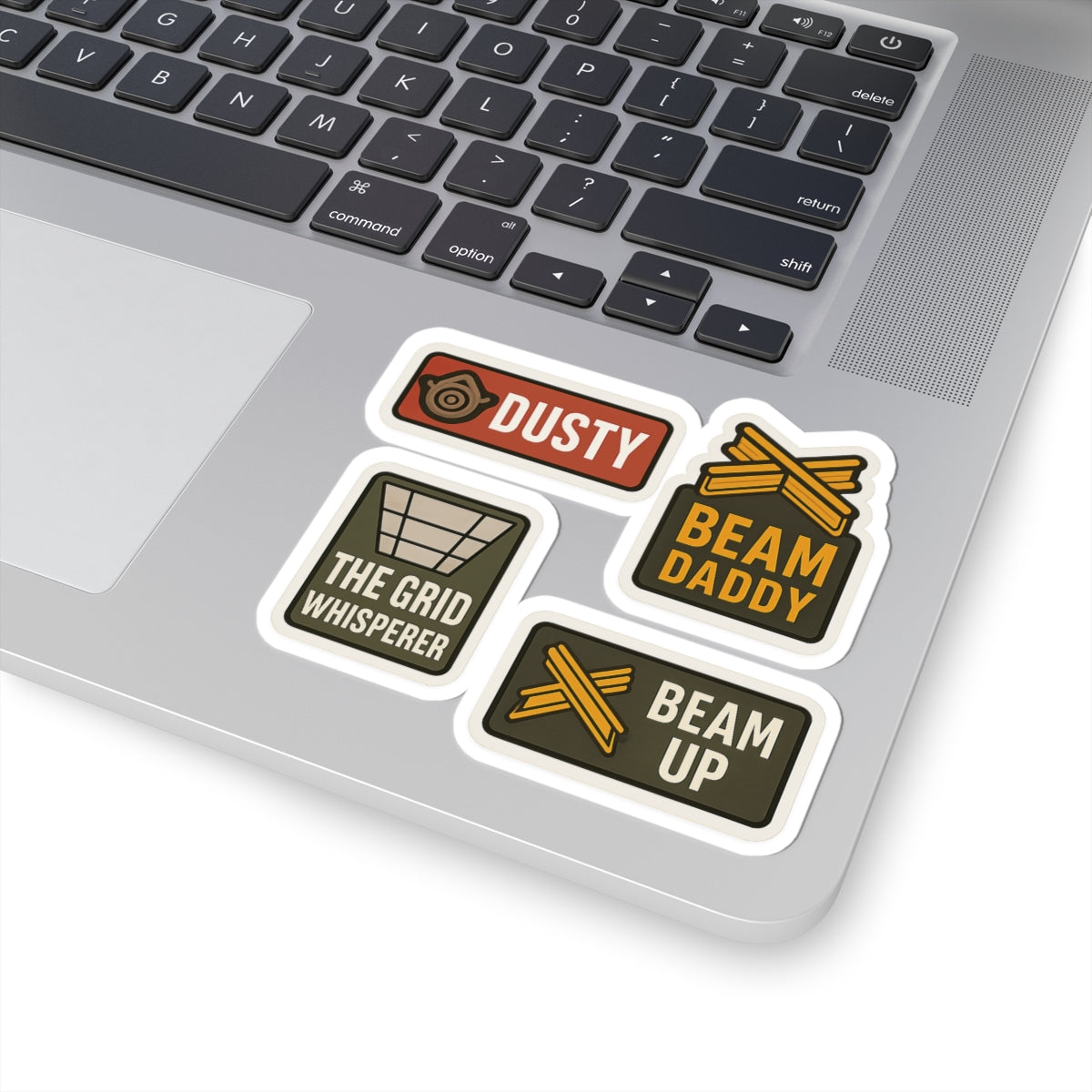 4-pack of tbar nickname Kiss-Cut Stickers