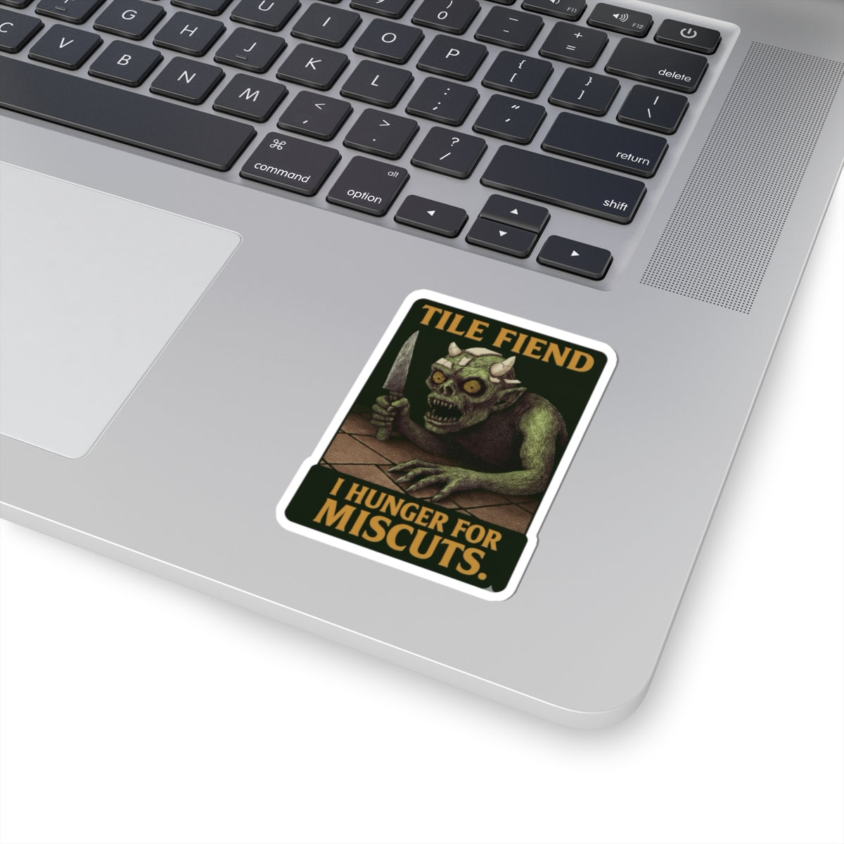 Tile Fiend Goblin “Hunger for Miscuts” sticker