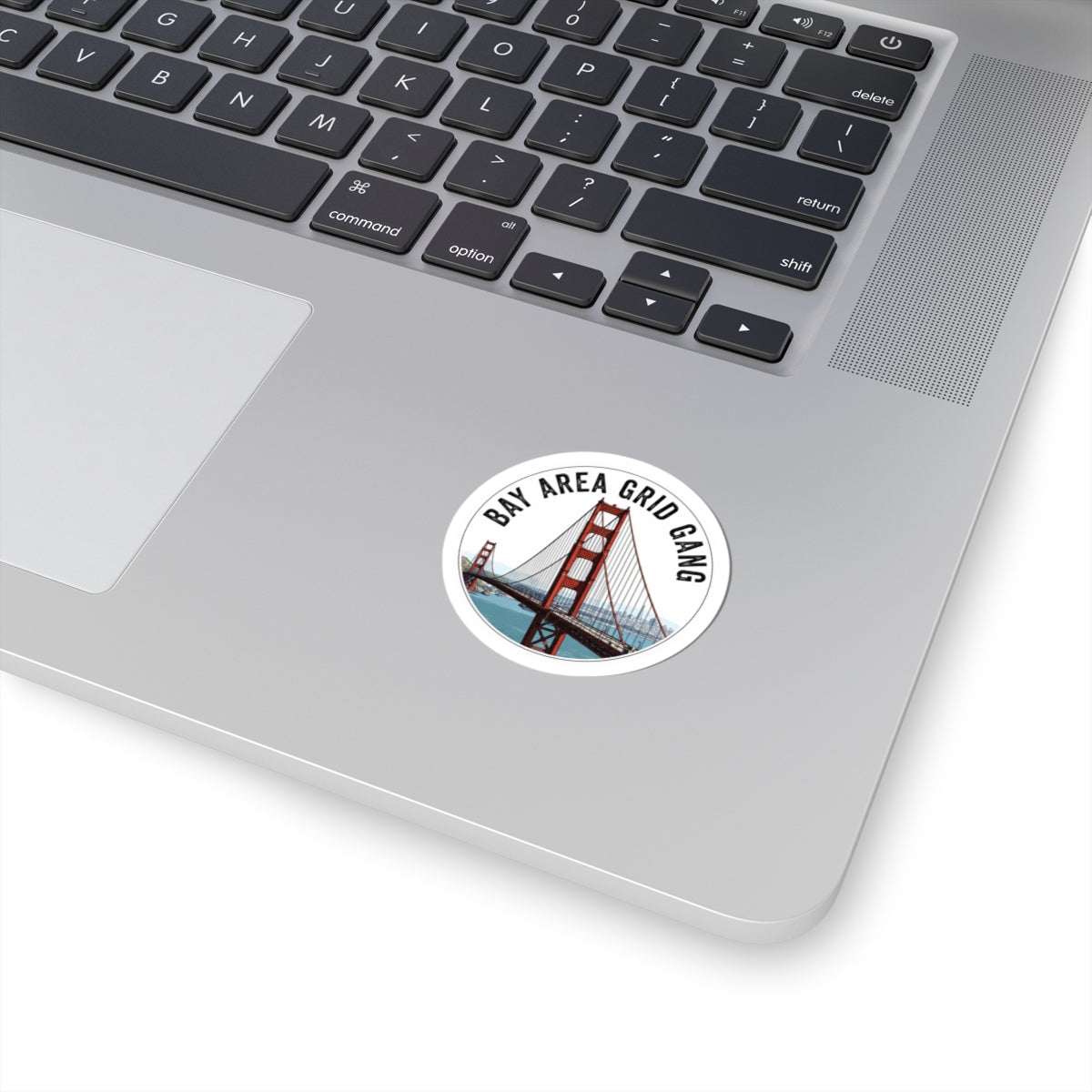 Bay Area Grid Gang sticker with Golden Gate Bridge