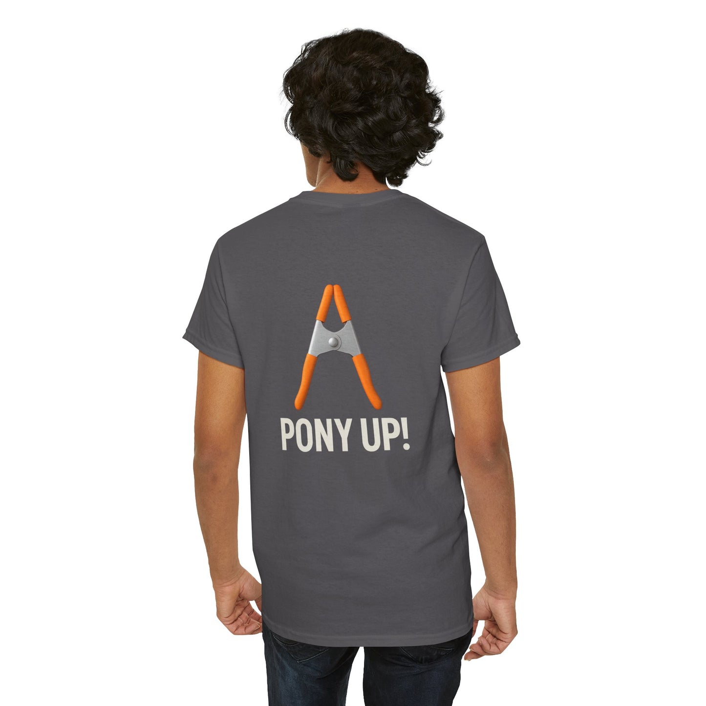 “Pony Up!” Shirt with actual Pony clamp