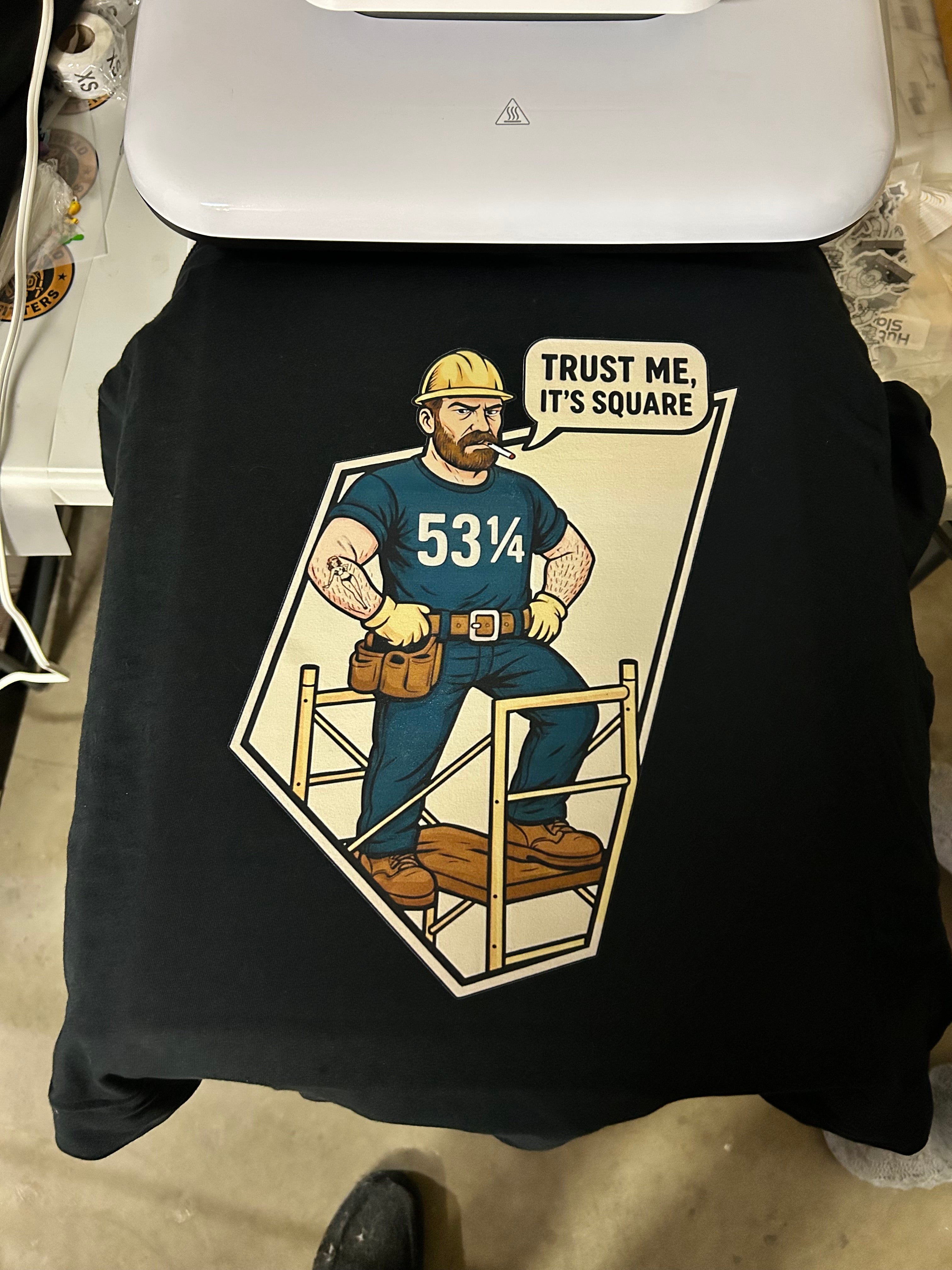 “Trust Me, It’s Square” – 53¼” shirt