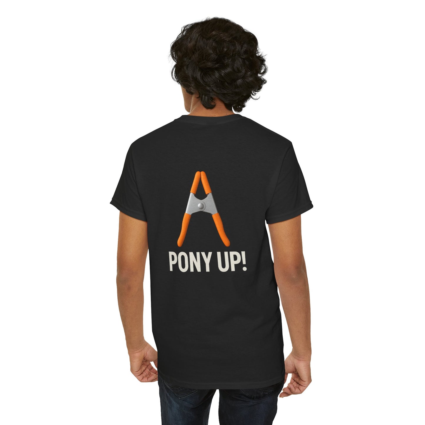 “Pony Up!” Shirt with actual Pony clamp