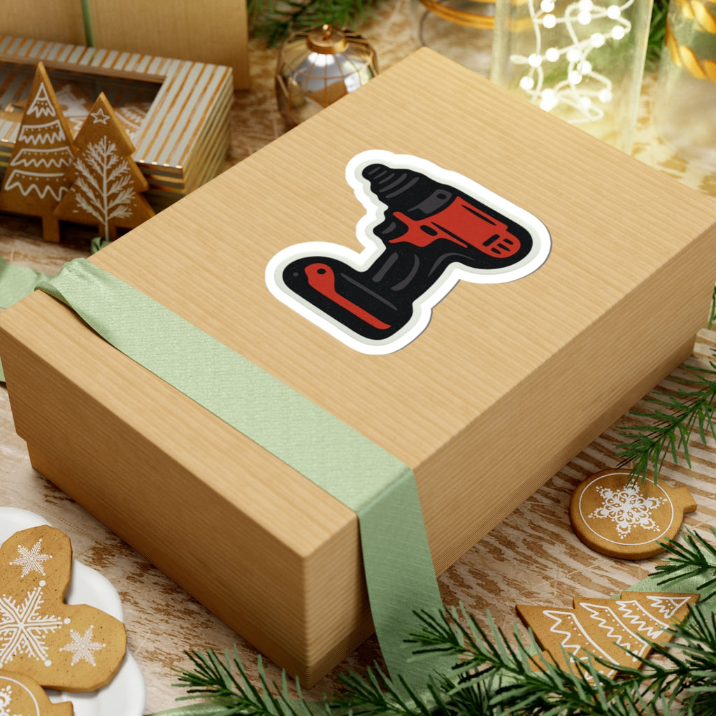 Red and Black Impact Driver kiss-cut sticker