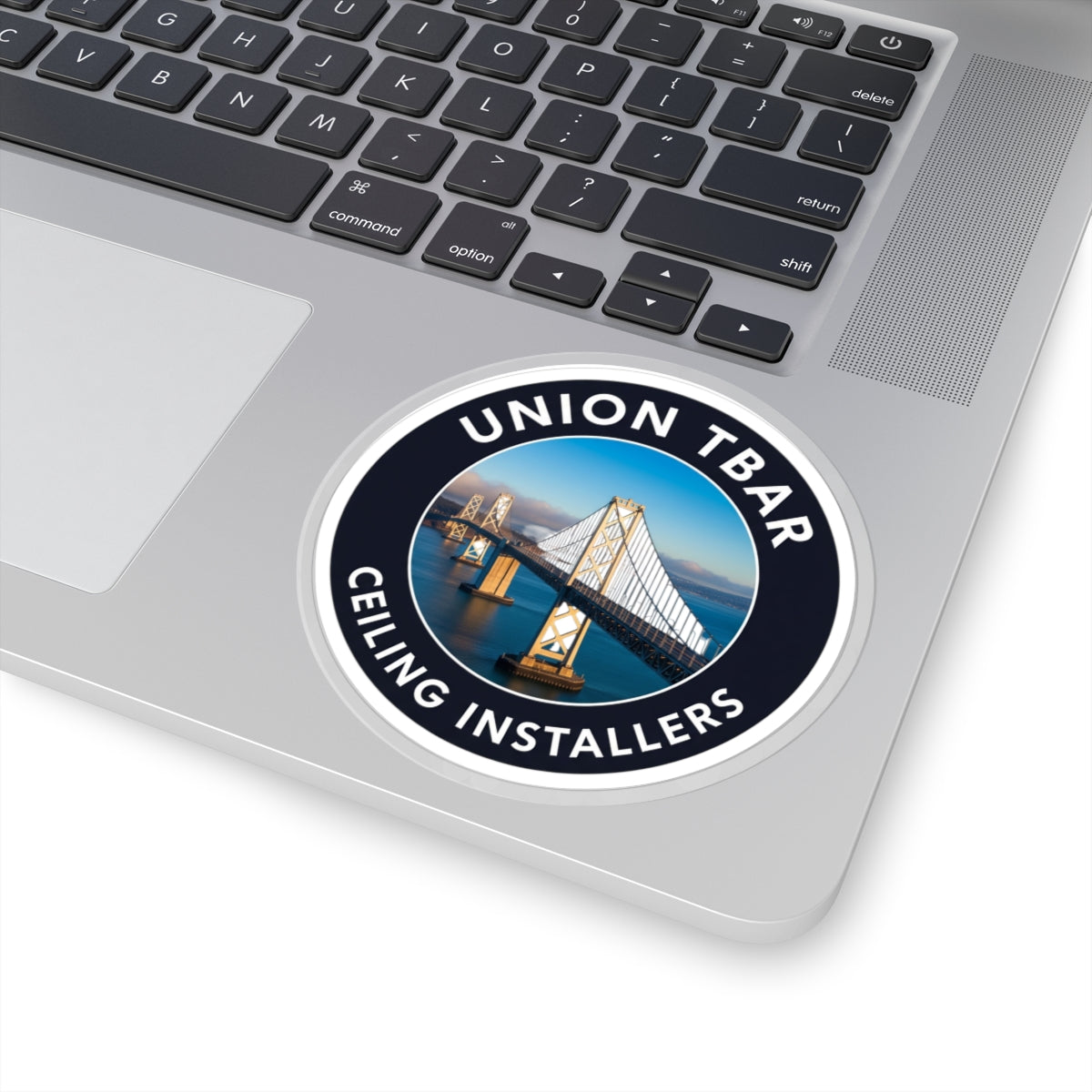 Union Tbar Ceiling Installers with Bay Bridge - sticker