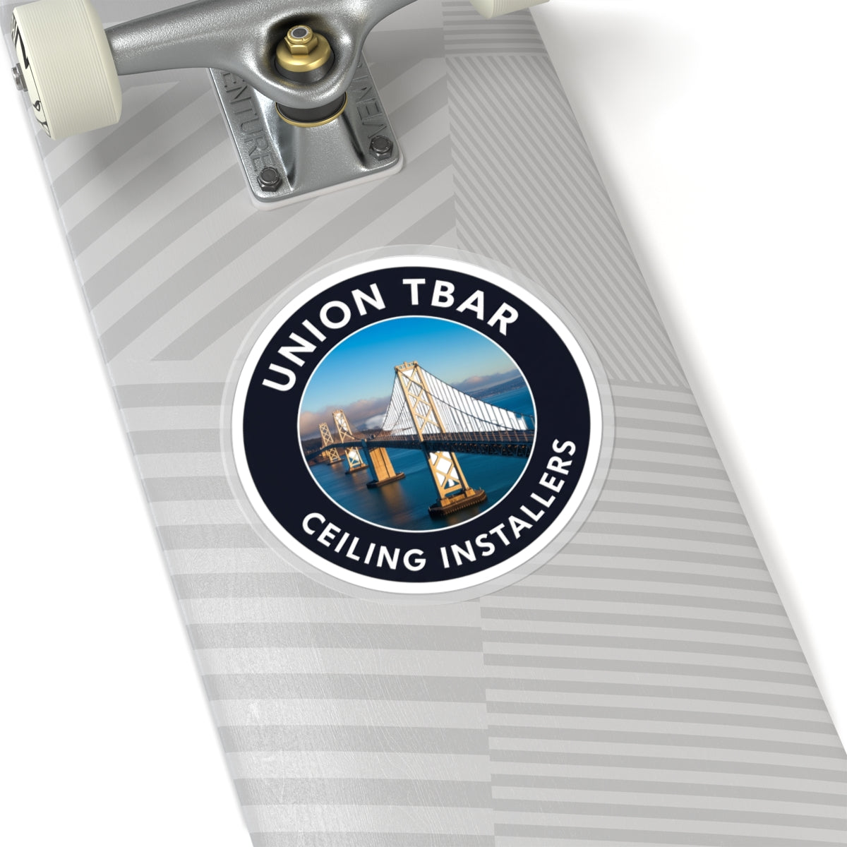 Union Tbar Ceiling Installers with Bay Bridge - sticker