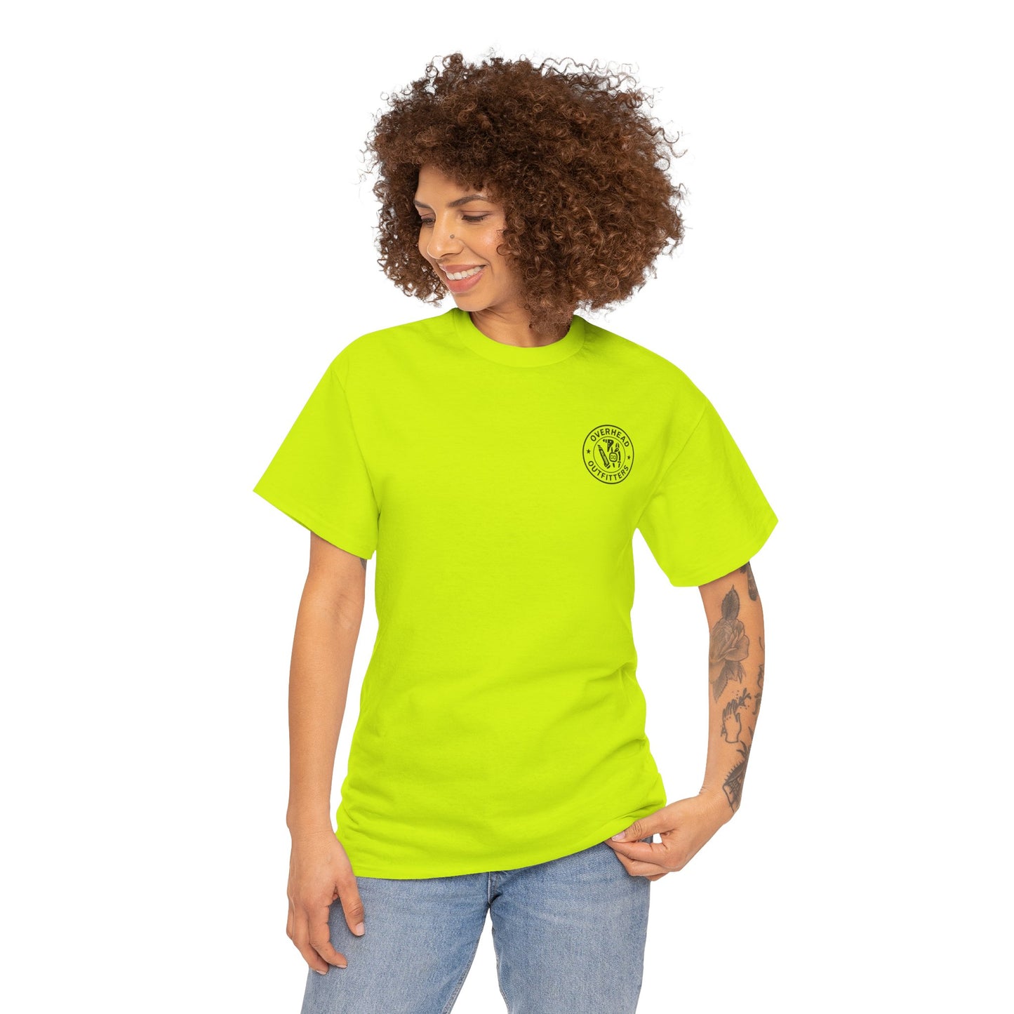 “Measure. Cut. Curse. Repeat.” Safety Colors Tee