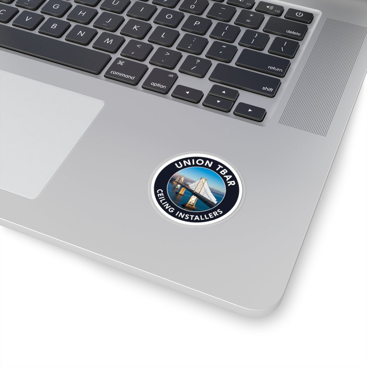 Union Tbar Ceiling Installers with Bay Bridge - sticker