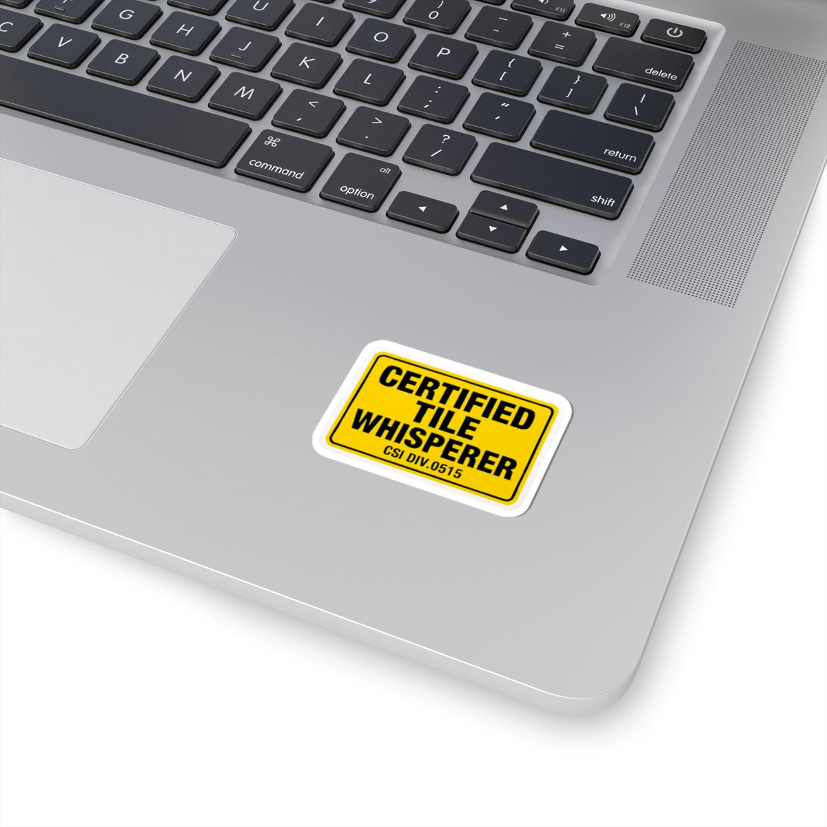 Certified Tile Whisperer - sticker - Safety Warning Design