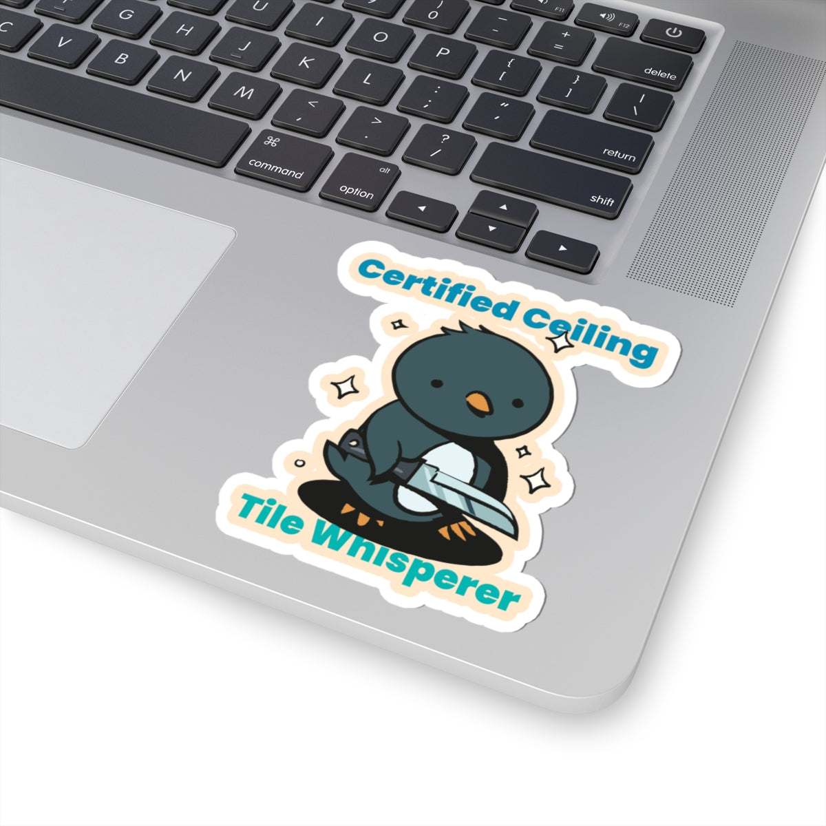 Penguin “Certified Ceiling Tile Whisperer” Kiss-Cut Sticker