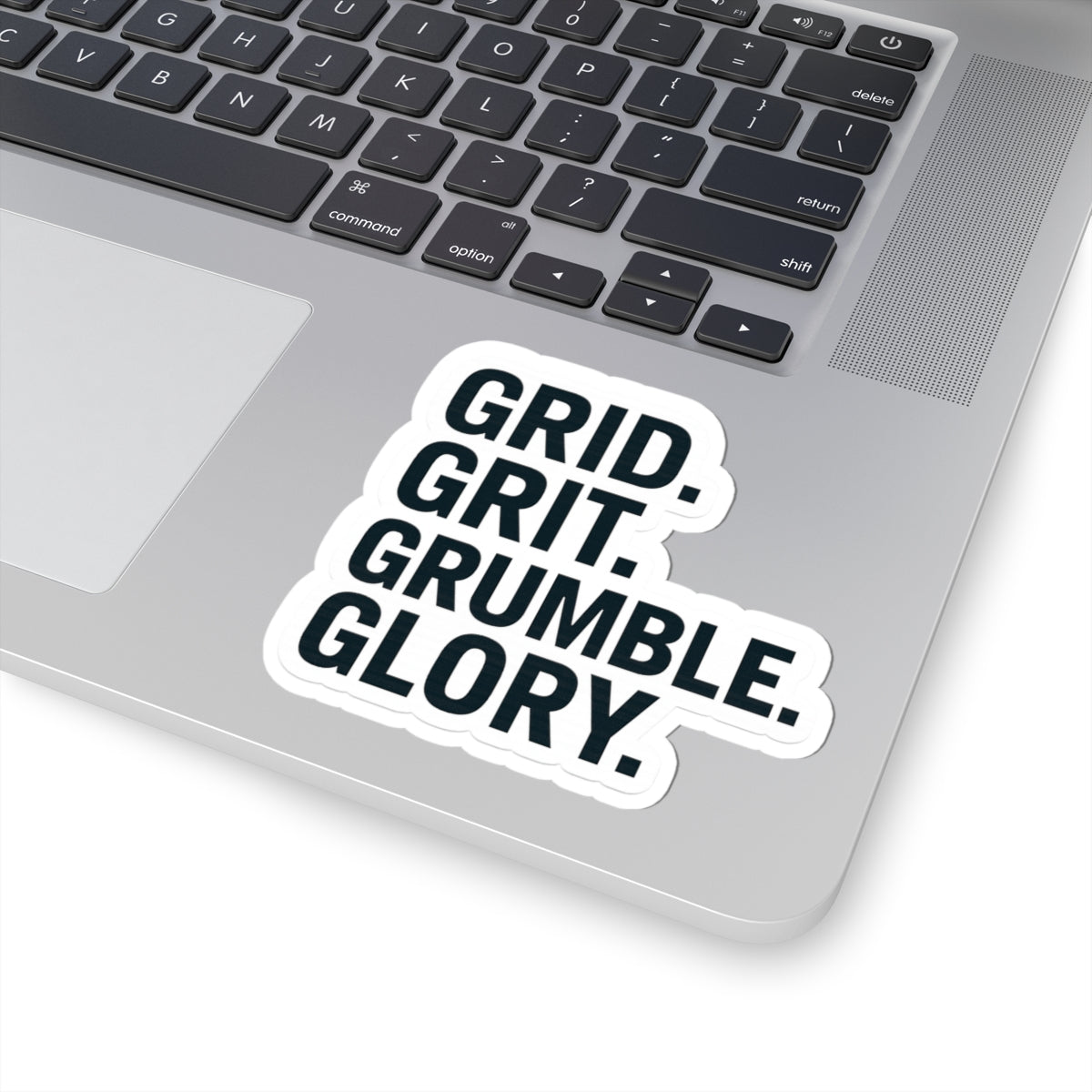 “Grid. Grit. Grumble. Glory.” sticker for T-Bar Ceiling Installers
