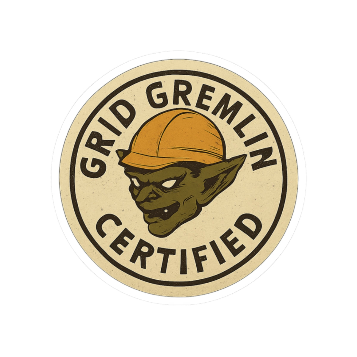 “Grid Gremlin Certified” Kiss-Cut Sticker