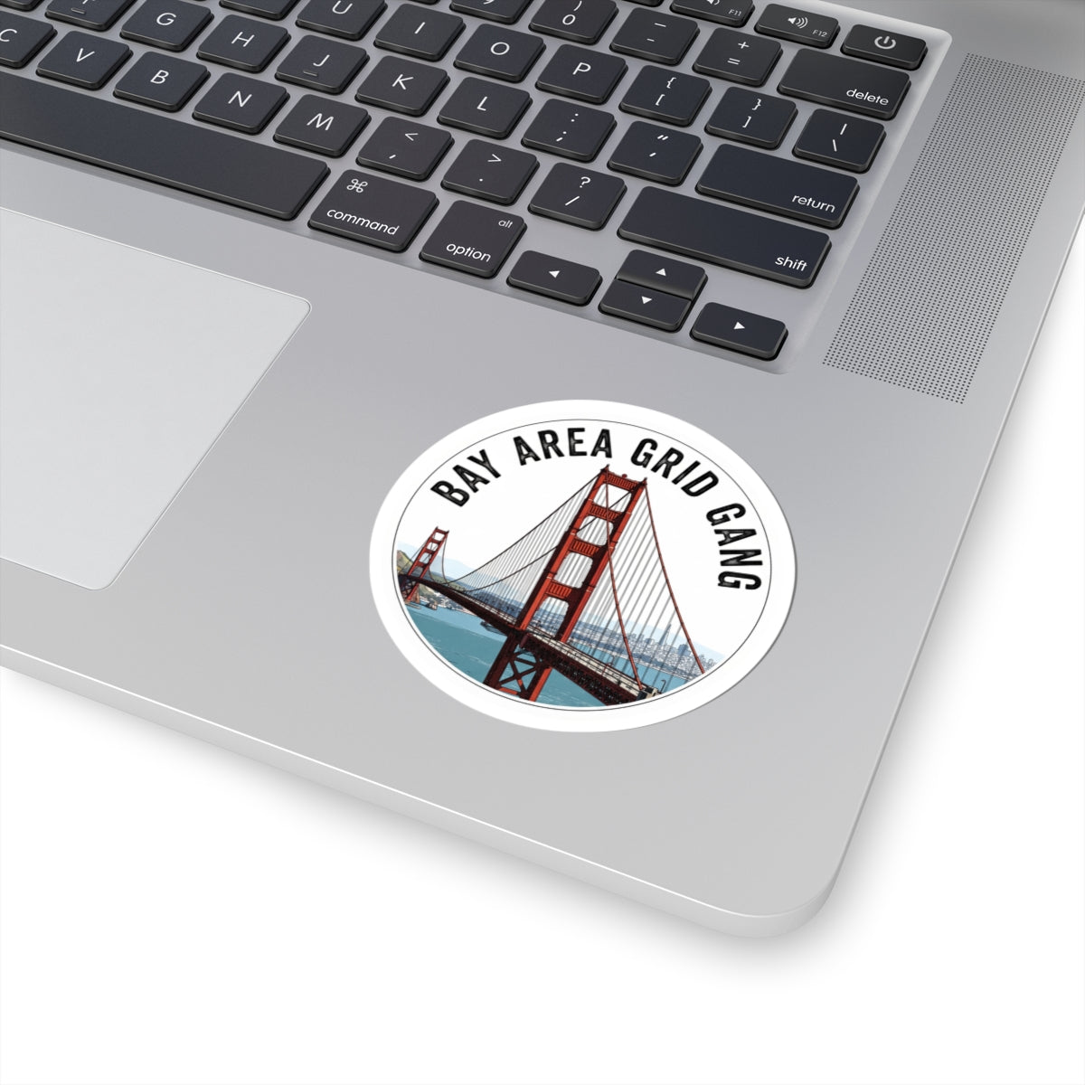 Bay Area Grid Gang sticker with Golden Gate Bridge