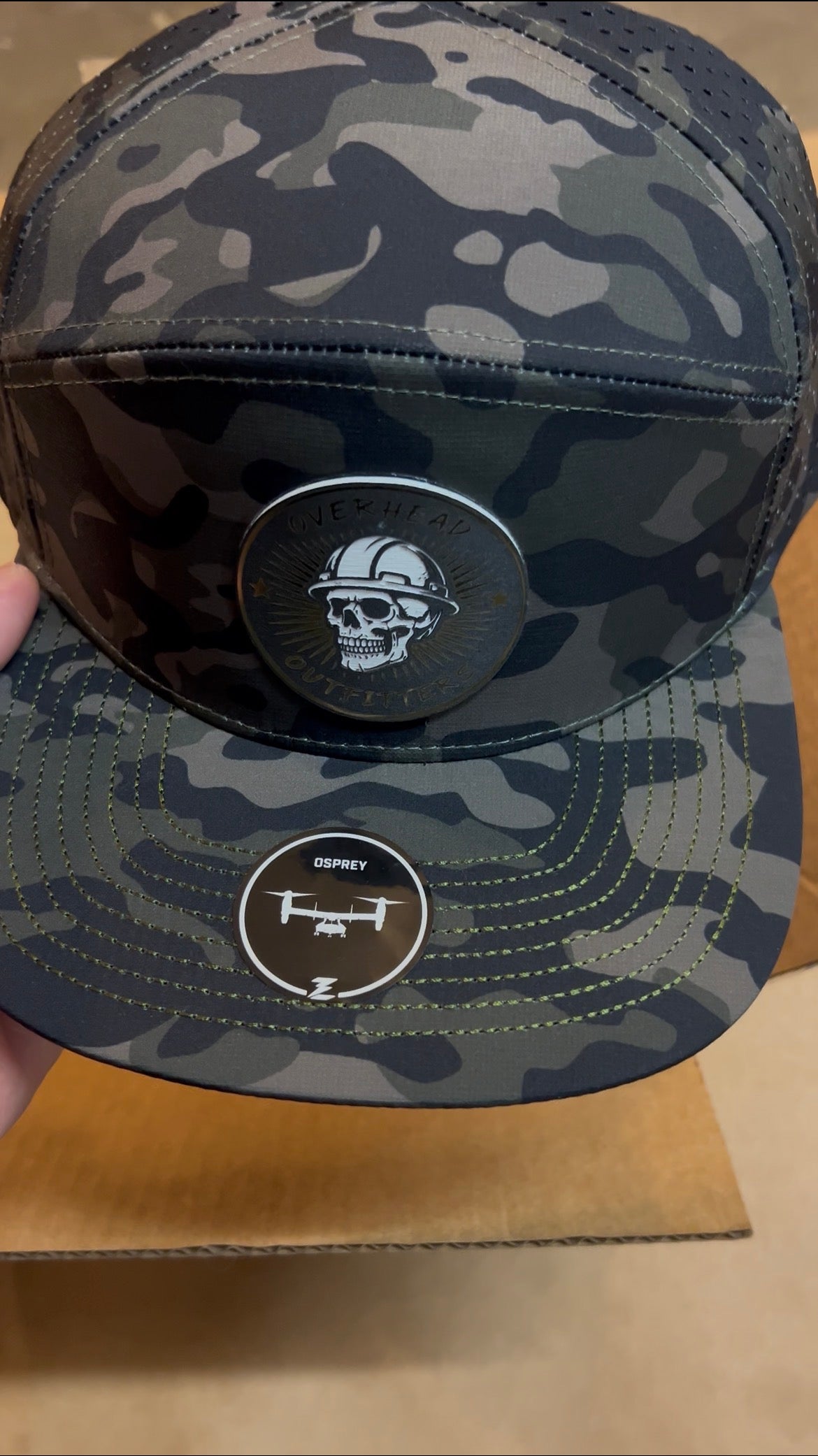 Overhead Outfitters brand logo Trucker Hat – Acrylic Patch