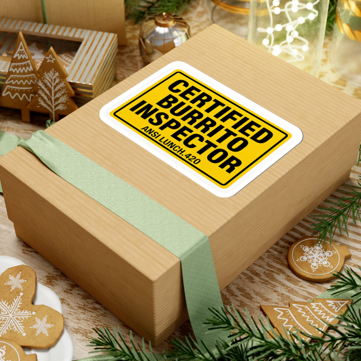 Certified Burrito Inspector Sticker