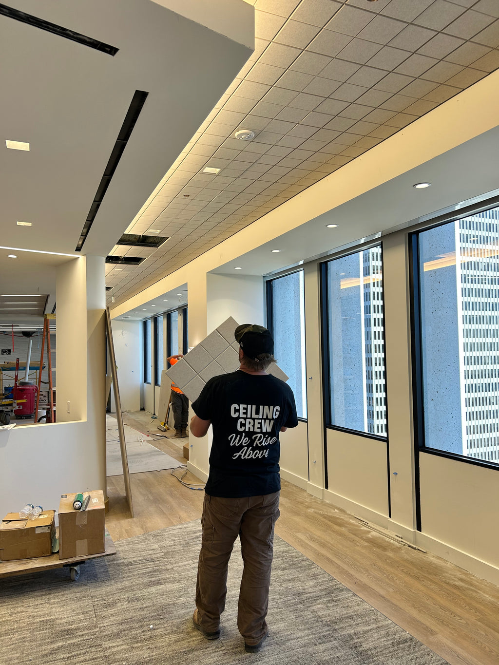 ”Ceiling Crew. We Rise Above” shirt