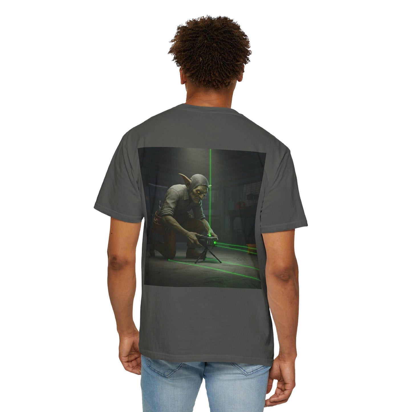 Grid Goblin setting up his laser -Shirt