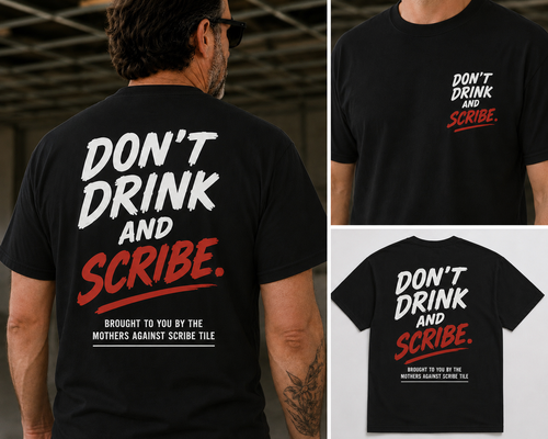 Don't Drink and Scribe – Ceiling Installer Tee