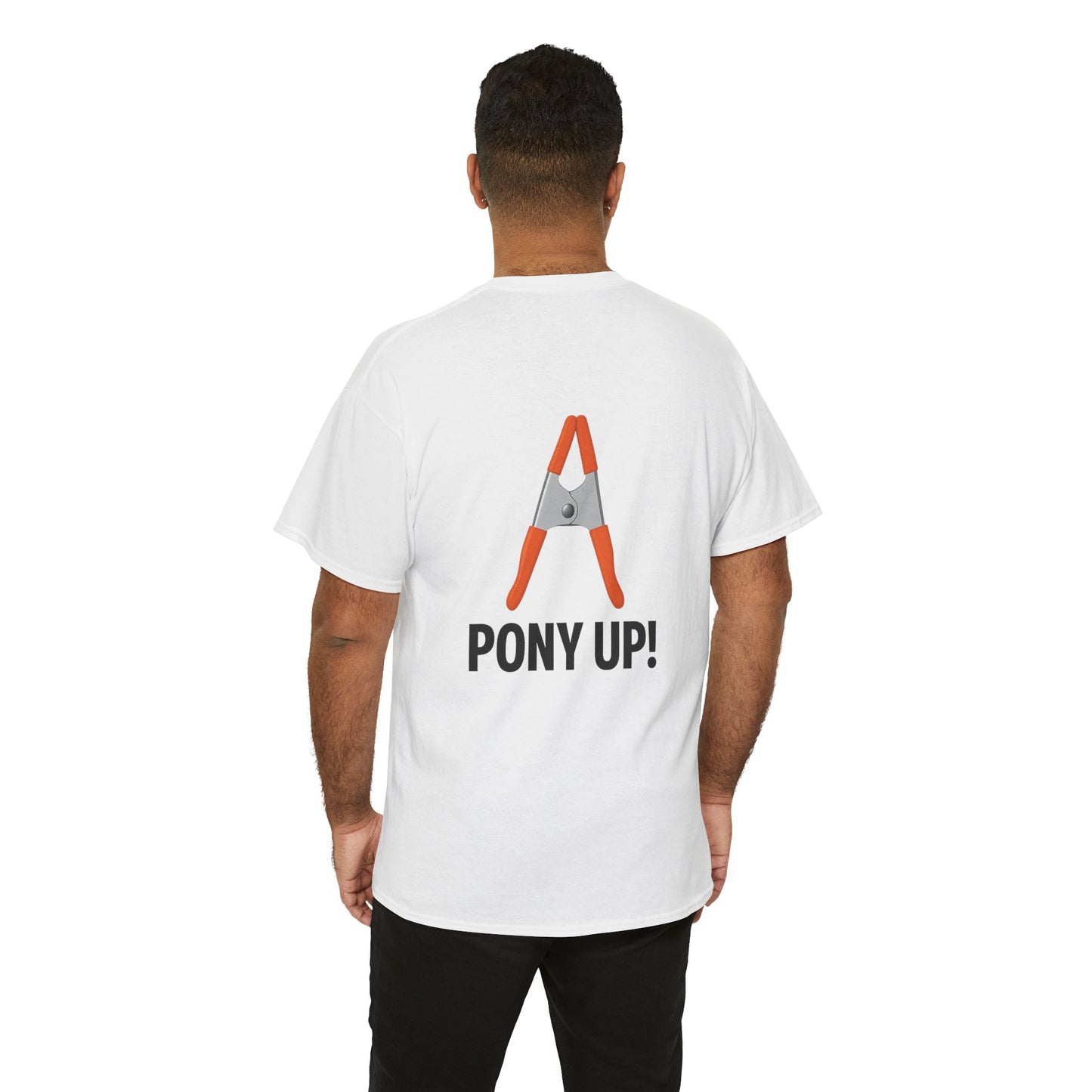 “Pony Up!” Shirt with actual Pony clamp