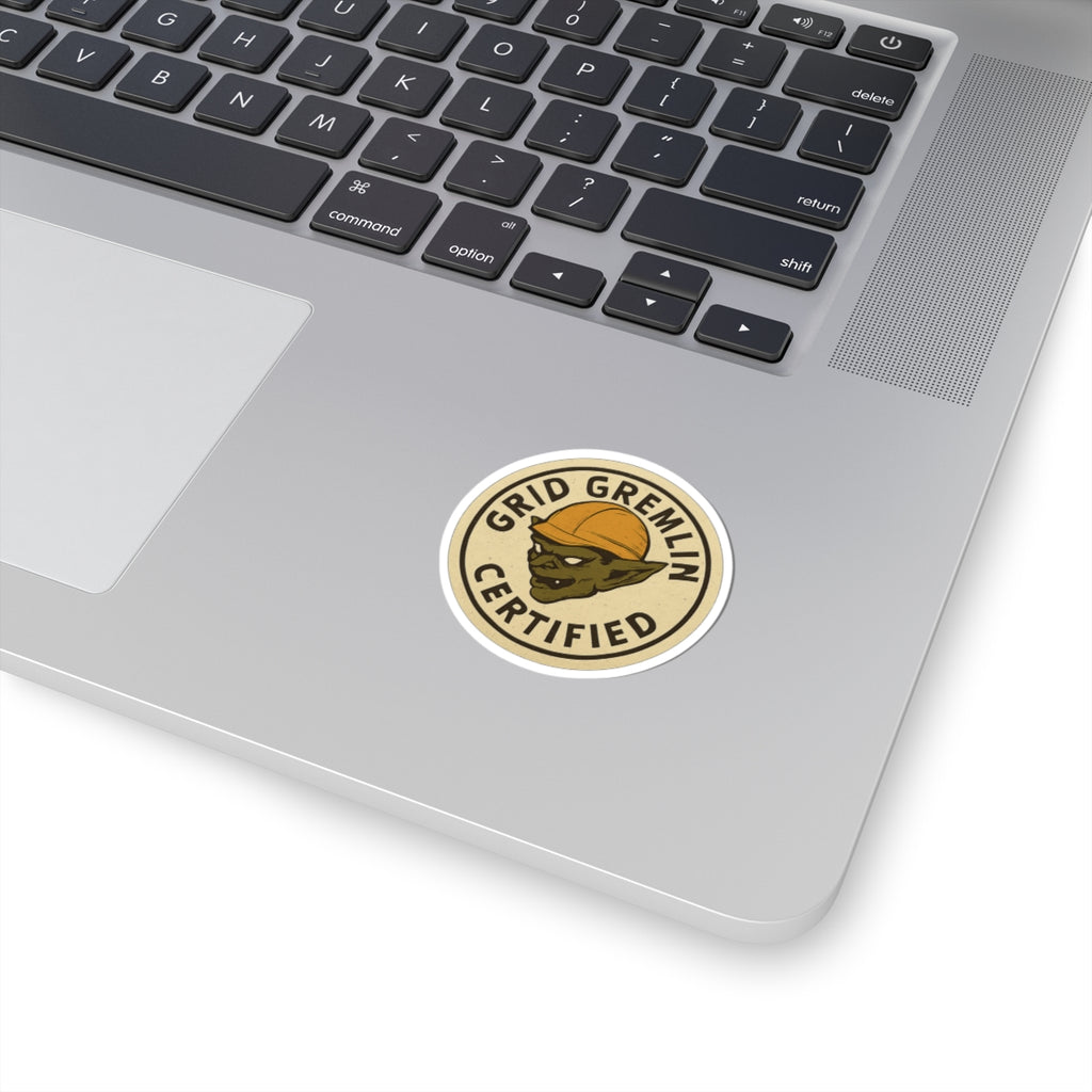 “Grid Gremlin Certified” Kiss-Cut Sticker