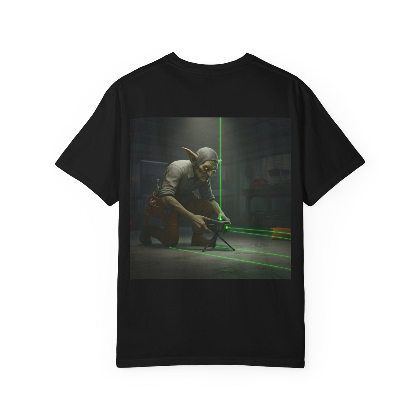 Grid Goblin setting up his laser -Shirt