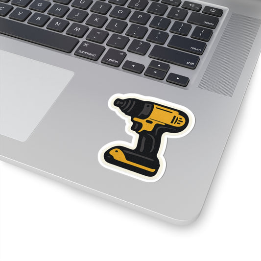 Yellow and Black impact driver kiss-cut sticker
