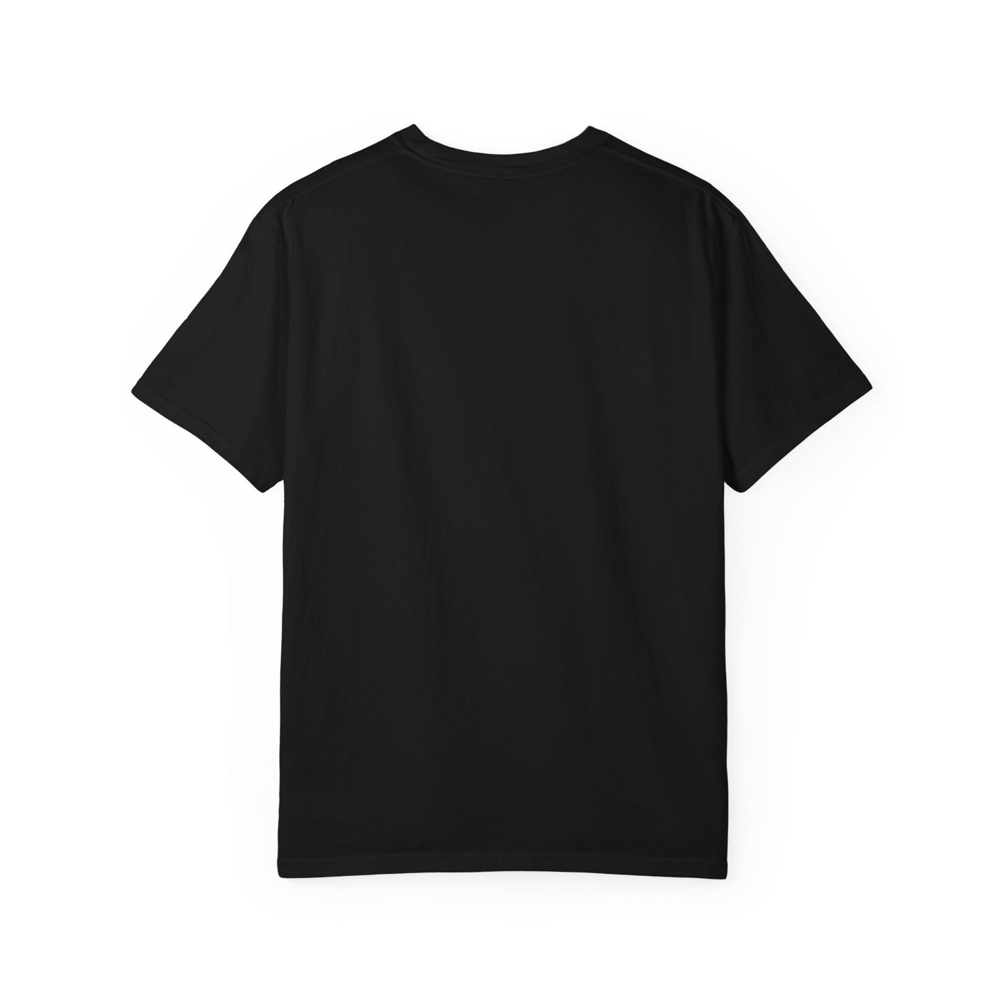 “Still Shooting. Still Cursed” (print on front) Zombie Ceiling Wire Shooter shirt