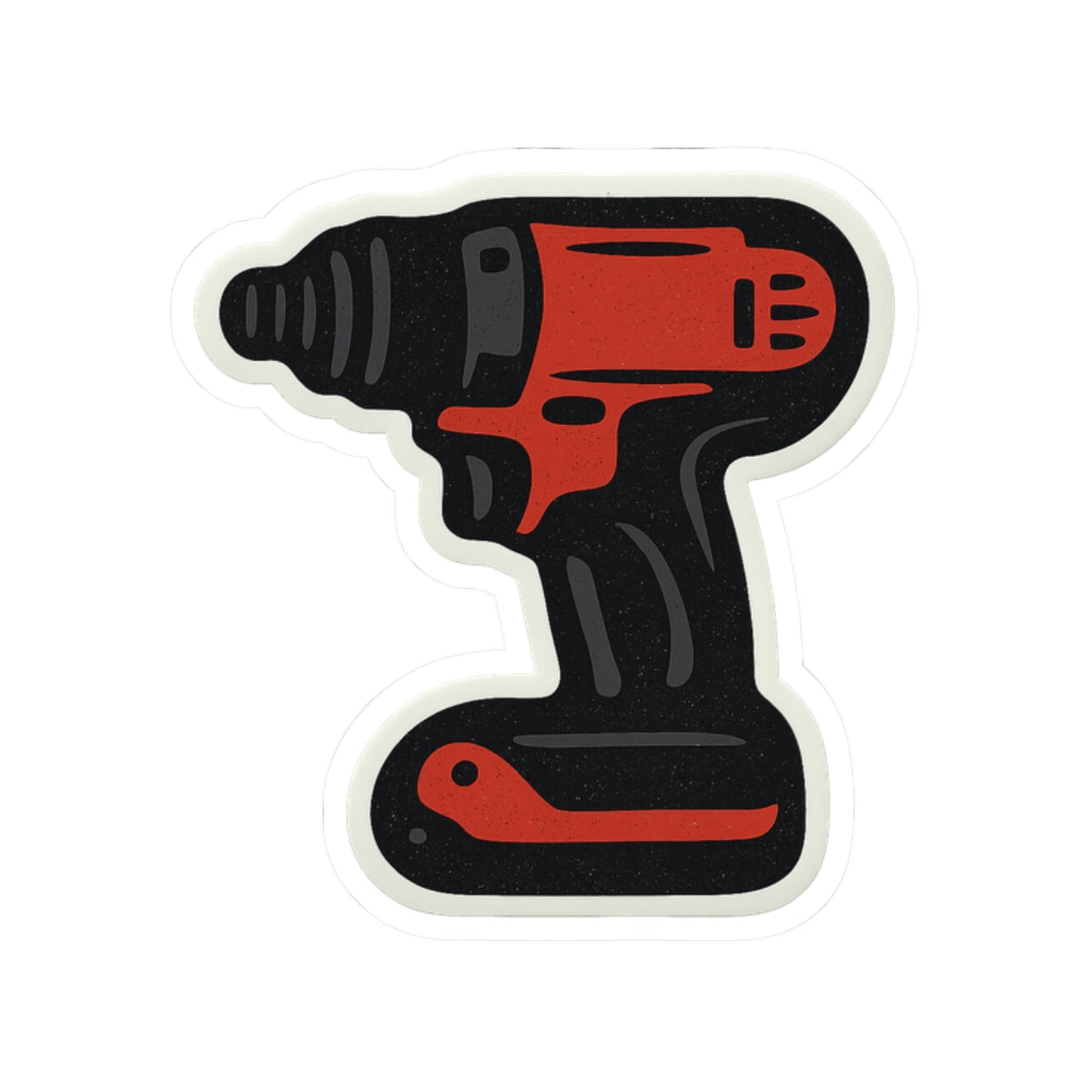 Red and Black Impact Driver kiss-cut sticker