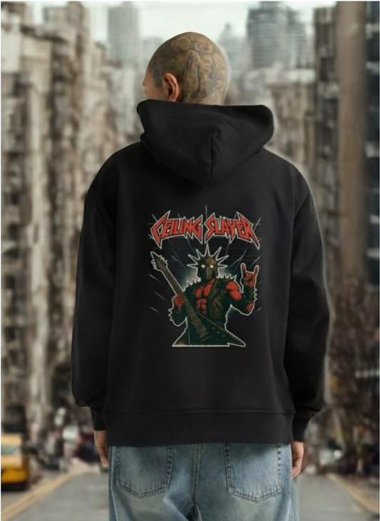 Ceiling Slayer Hoodie – Full Multi-Print Work Hoodie | Back, Both Sleeves & Chest Logo