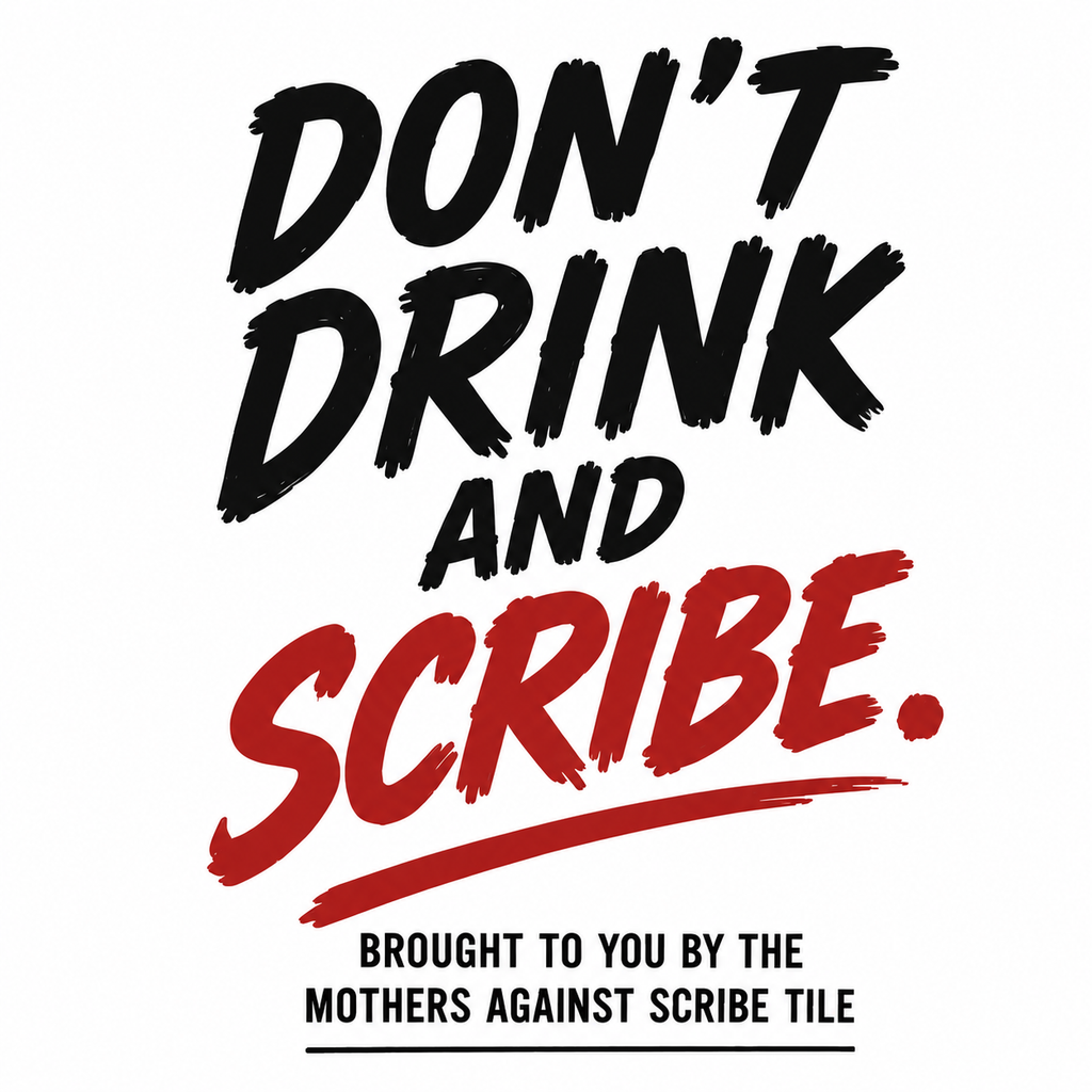 Don't Drink and Scribe – Ceiling Installer Tee