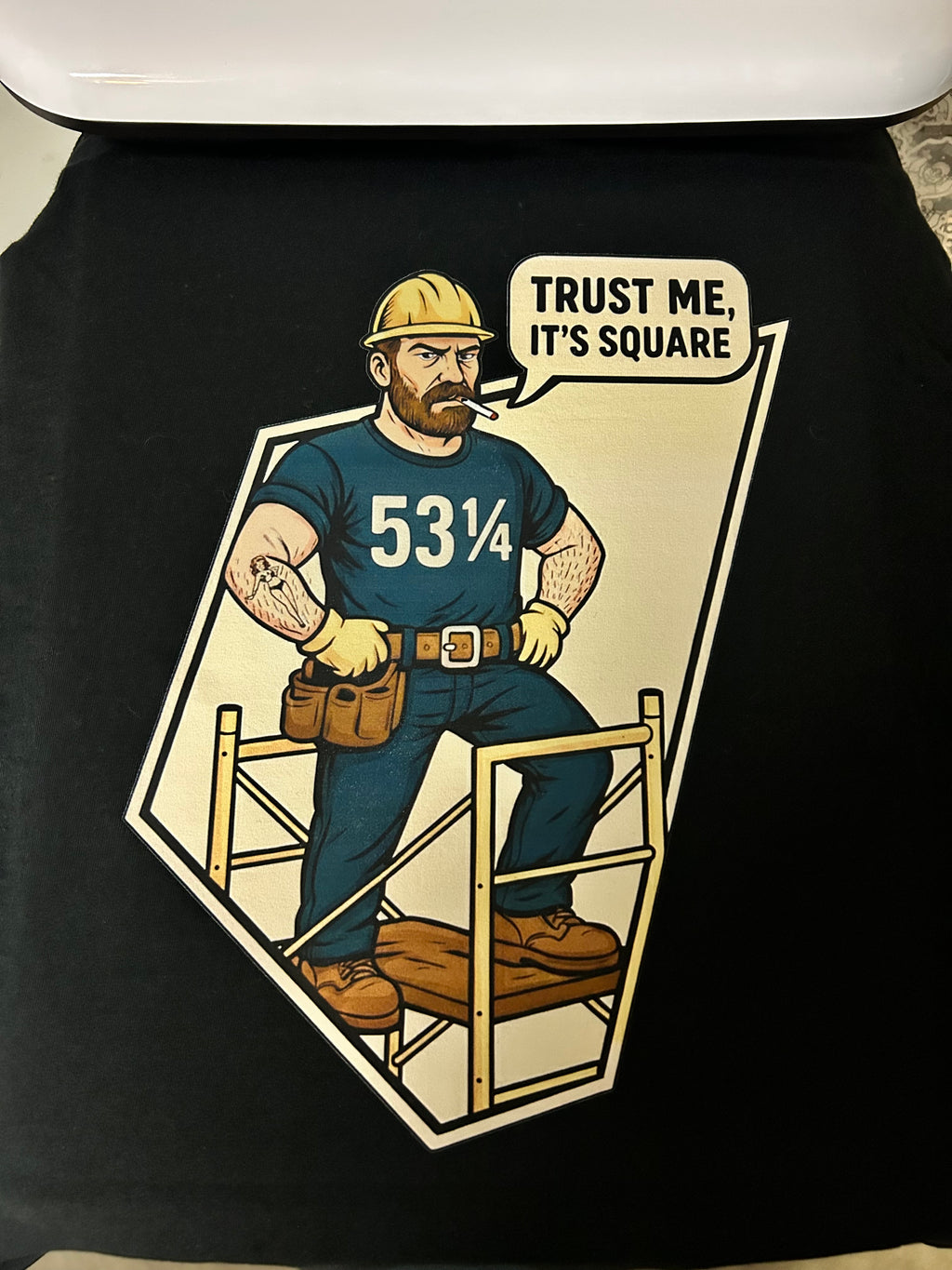 “Trust Me, It’s Square” – 53¼” shirt