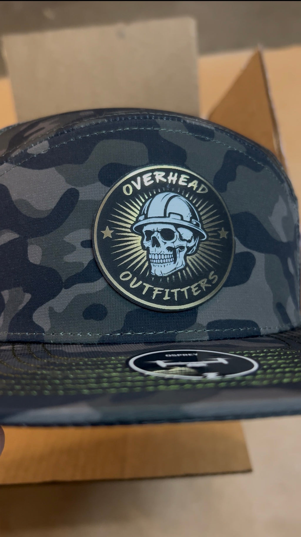 Overhead Outfitters brand logo Trucker Hat – Acrylic Patch