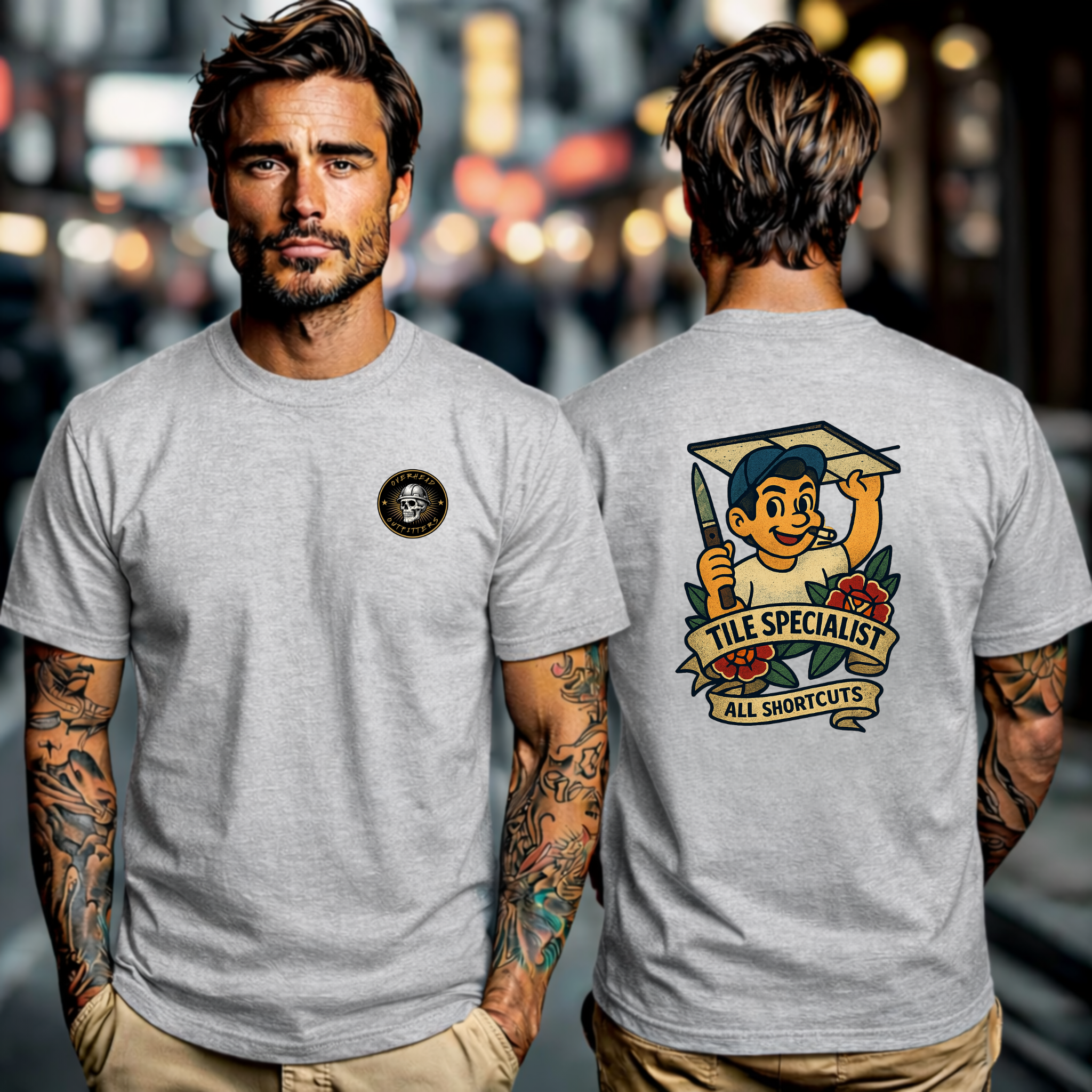 “Tile Specialist. All shortcuts” shirt