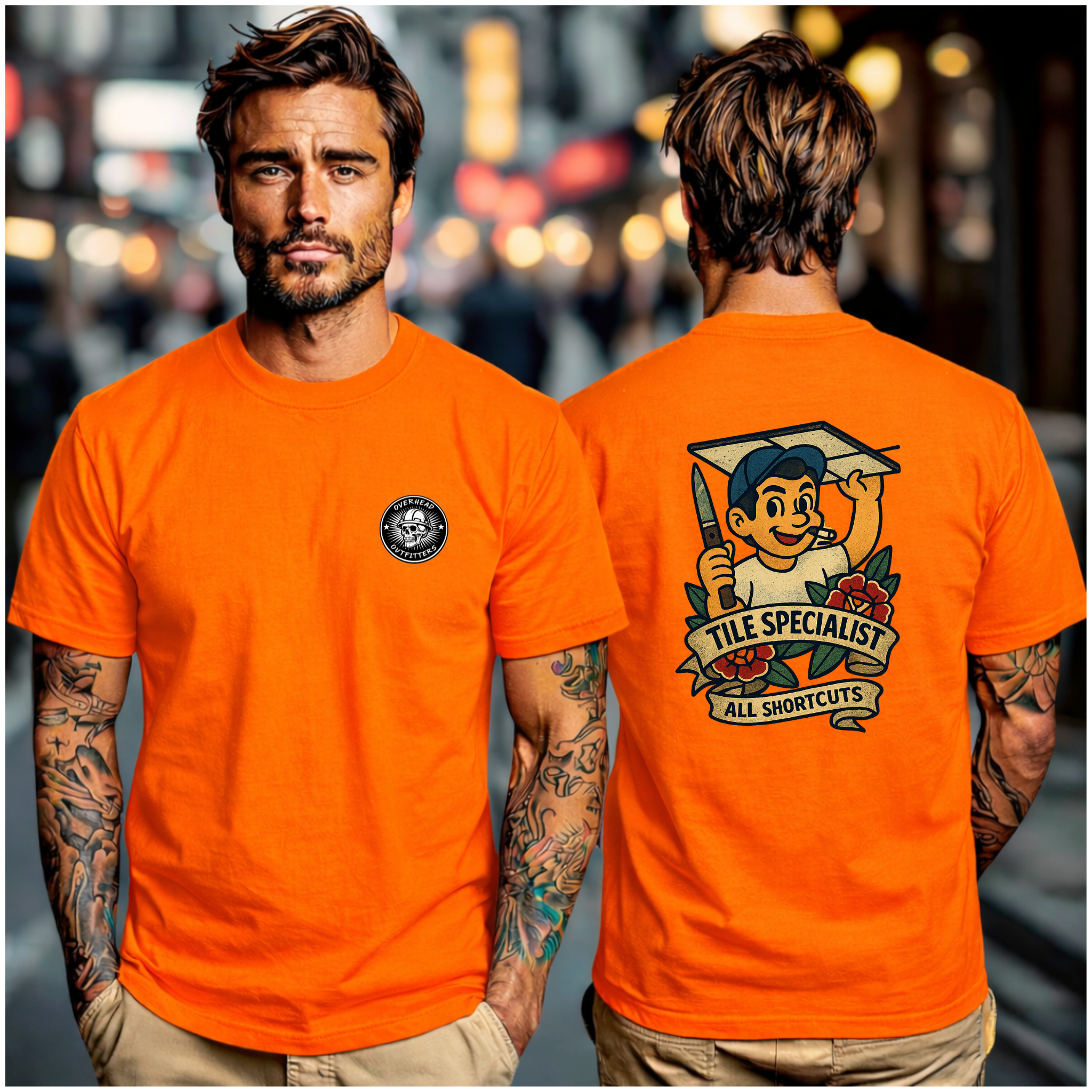 “Tile Specialist. All shortcuts” shirt