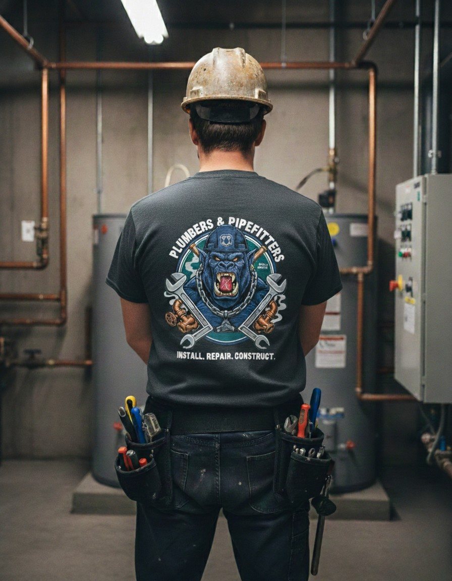 Blue Monster – Plumbers & Pipefitters Shirt