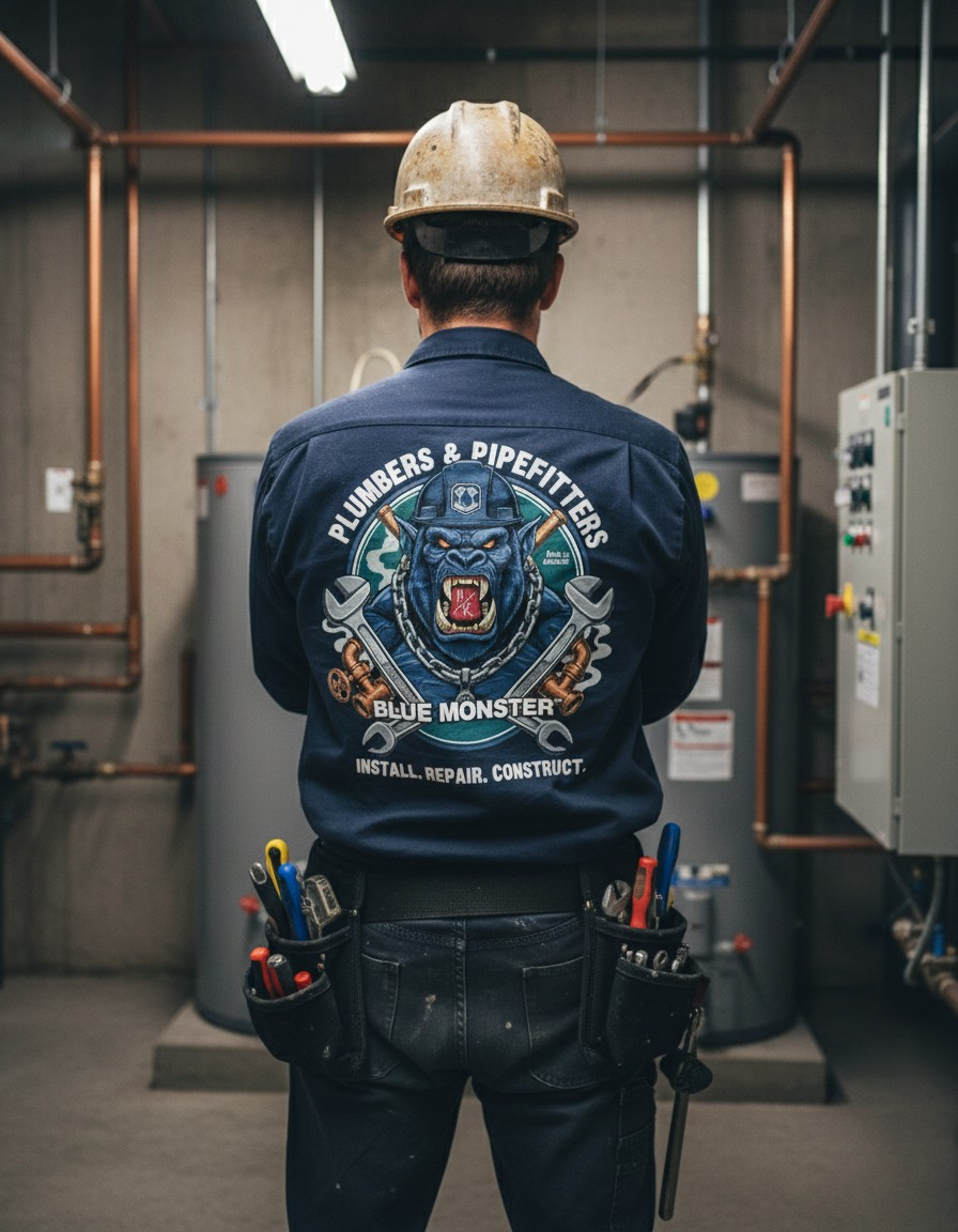 Blue Monster – Plumbers & Pipefitters Shirt