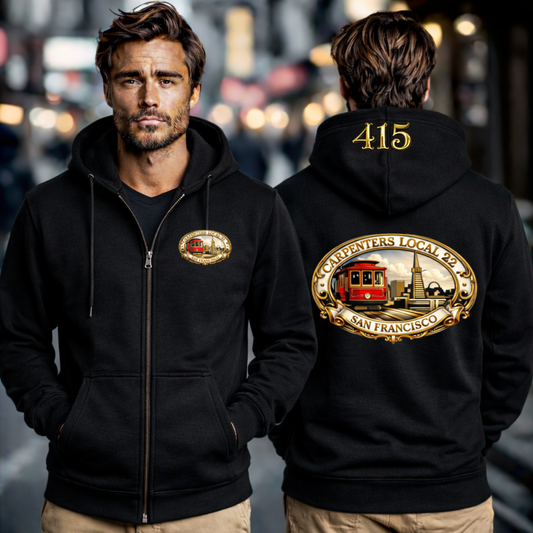 San Francisco Carpenters Local 22 – Heavyweight Zip Hoodie (Improved Logo)
