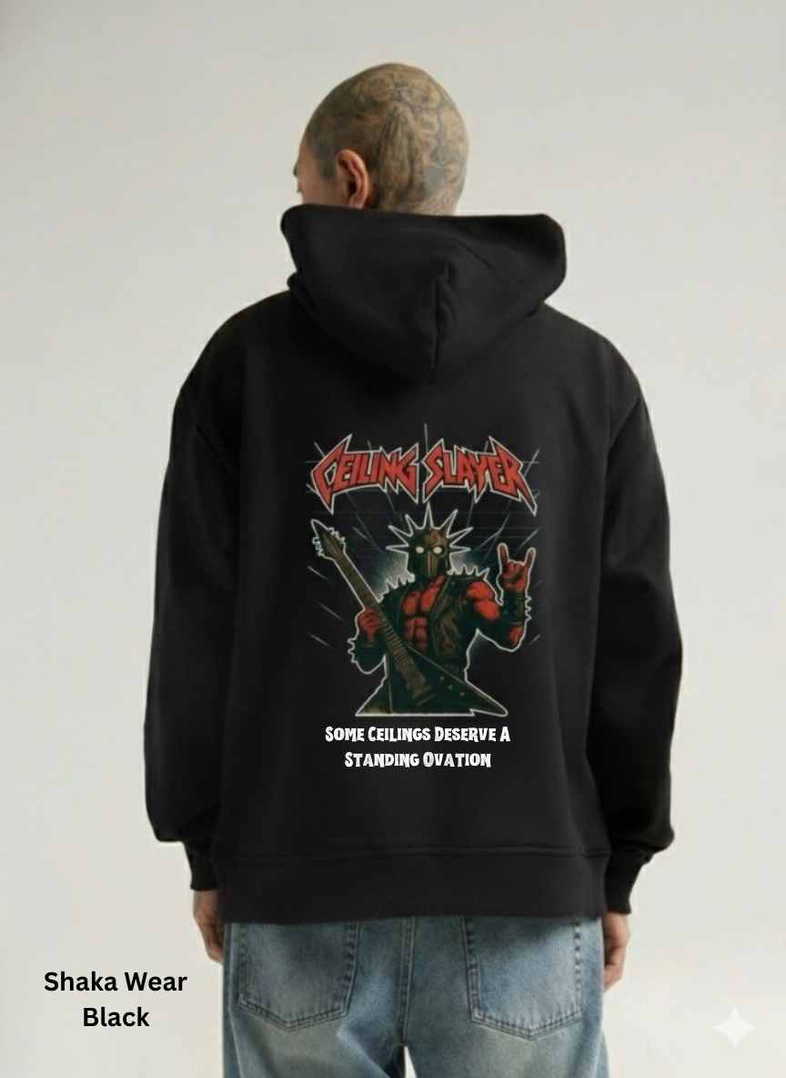 Ceiling Slayer Hoodie – Full Multi-Print Work Hoodie | Back, Both Sleeves & Chest Logo