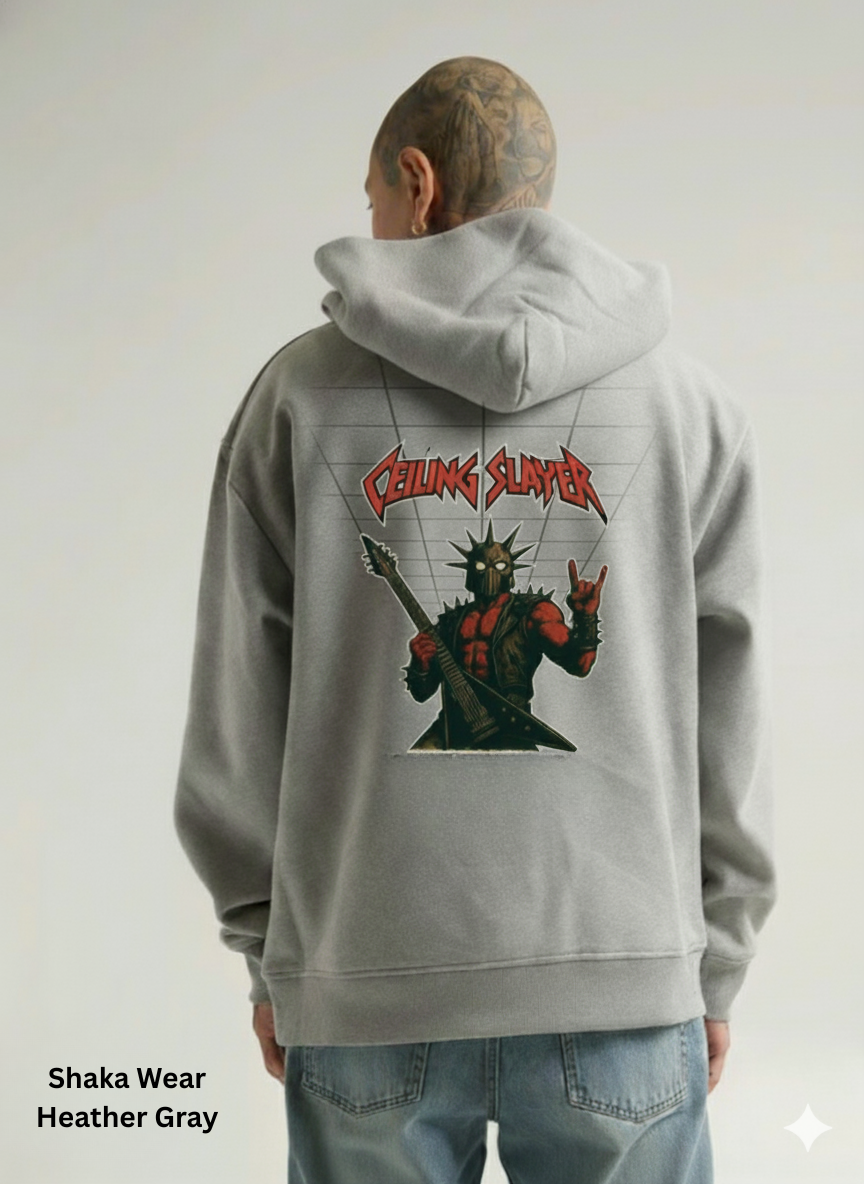 Ceiling Slayer Hoodie – Full Multi-Print Work Hoodie | Back, Both Sleeves & Chest Logo