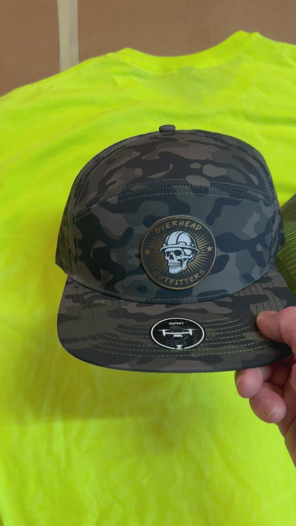 Overhead Outfitters brand logo Trucker Hat – Acrylic Patch