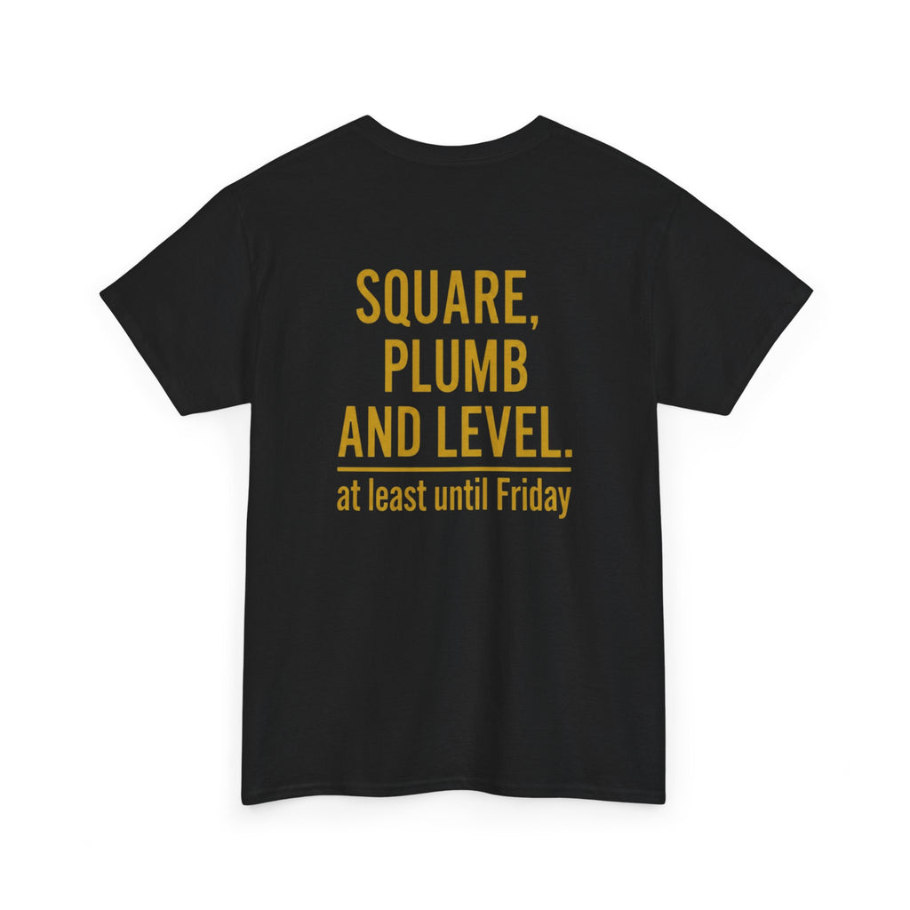 Square, Plumb and Level. At least until Friday
